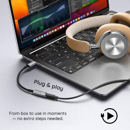 USB-C to 3.5mm Audio Adapter Techsuit AC14 SonicPiX, Gray