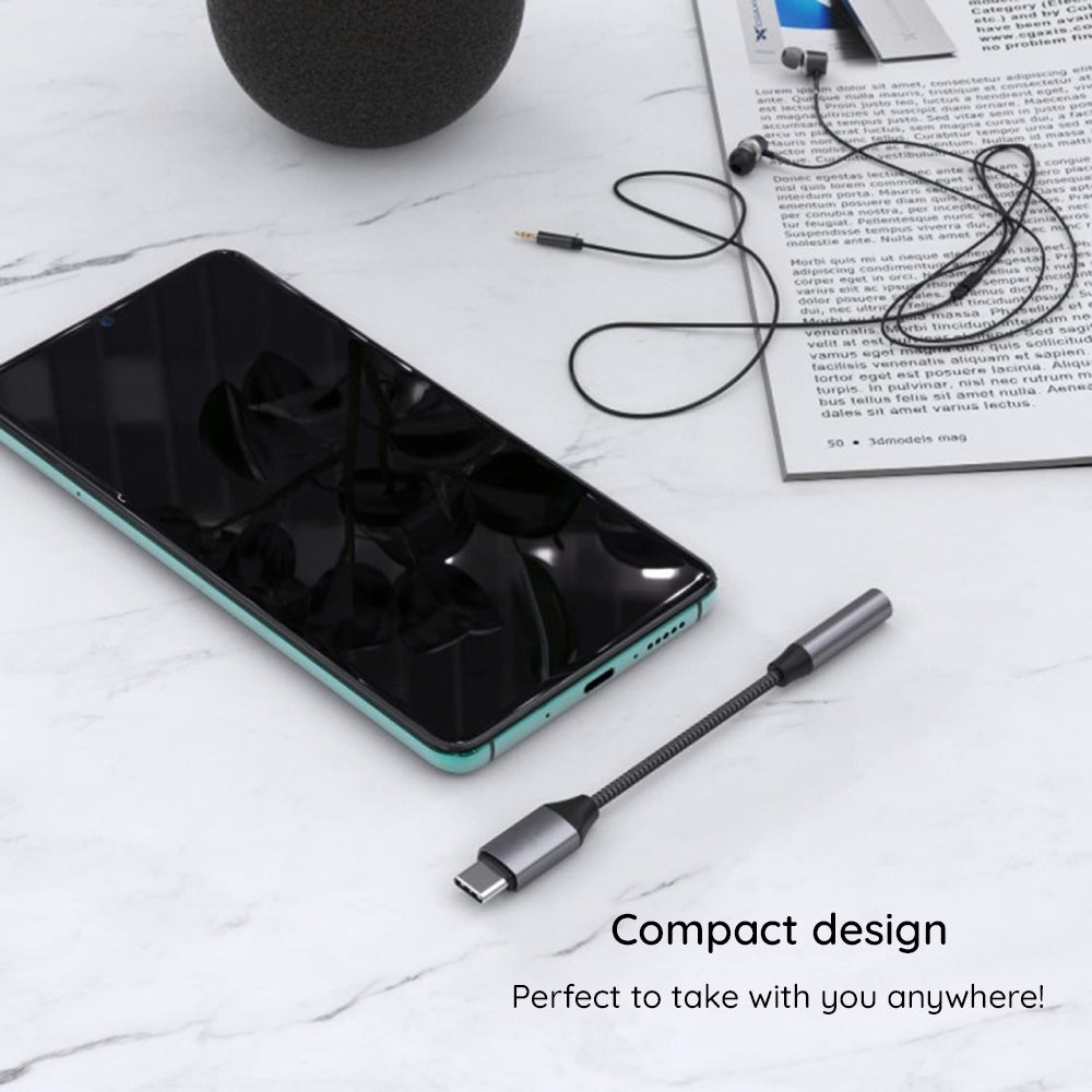 Adattatore Audio USB-C - 3.5mm Techsuit AC8 MusicDox, Grigio