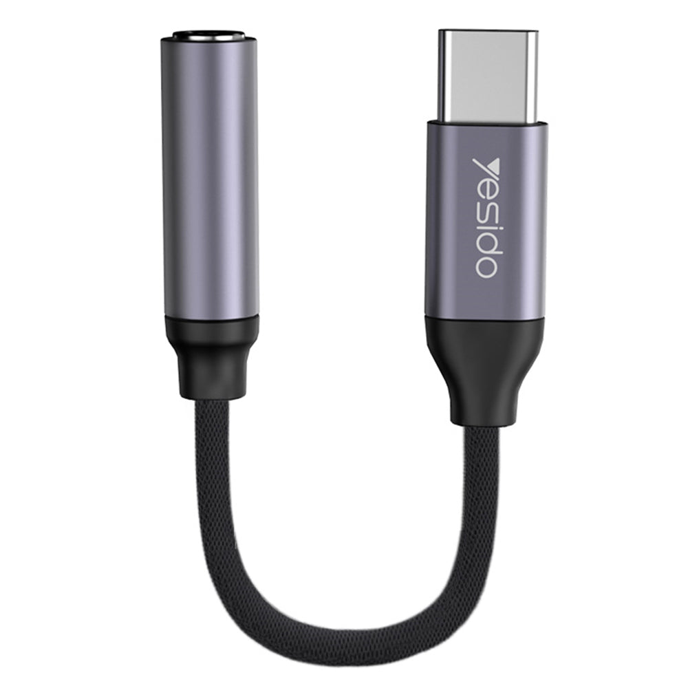 USB-C to 3.5mm Audio Adapter Yesido YAU19, Black