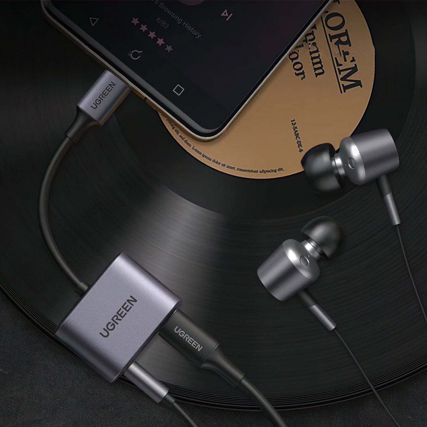 Adattatore Audio USB-C - 3.5mm / USB-C UGREEN CM231, Grigio