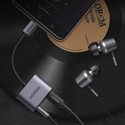 Adattatore Audio USB-C - 3.5mm / USB-C UGREEN CM231, Grigio