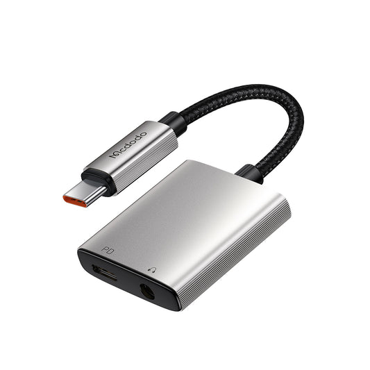 Adattatore Audio USB-C - USB-C / 3.5mm McDodo CA-5050 Wales, Grigio