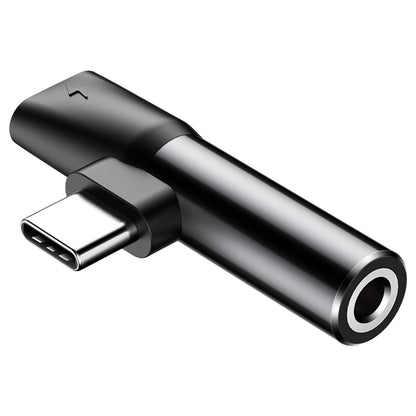 Adattatore audio USB-C - USB-C / 3,5 mm Baseus L41, nero CATL41-01