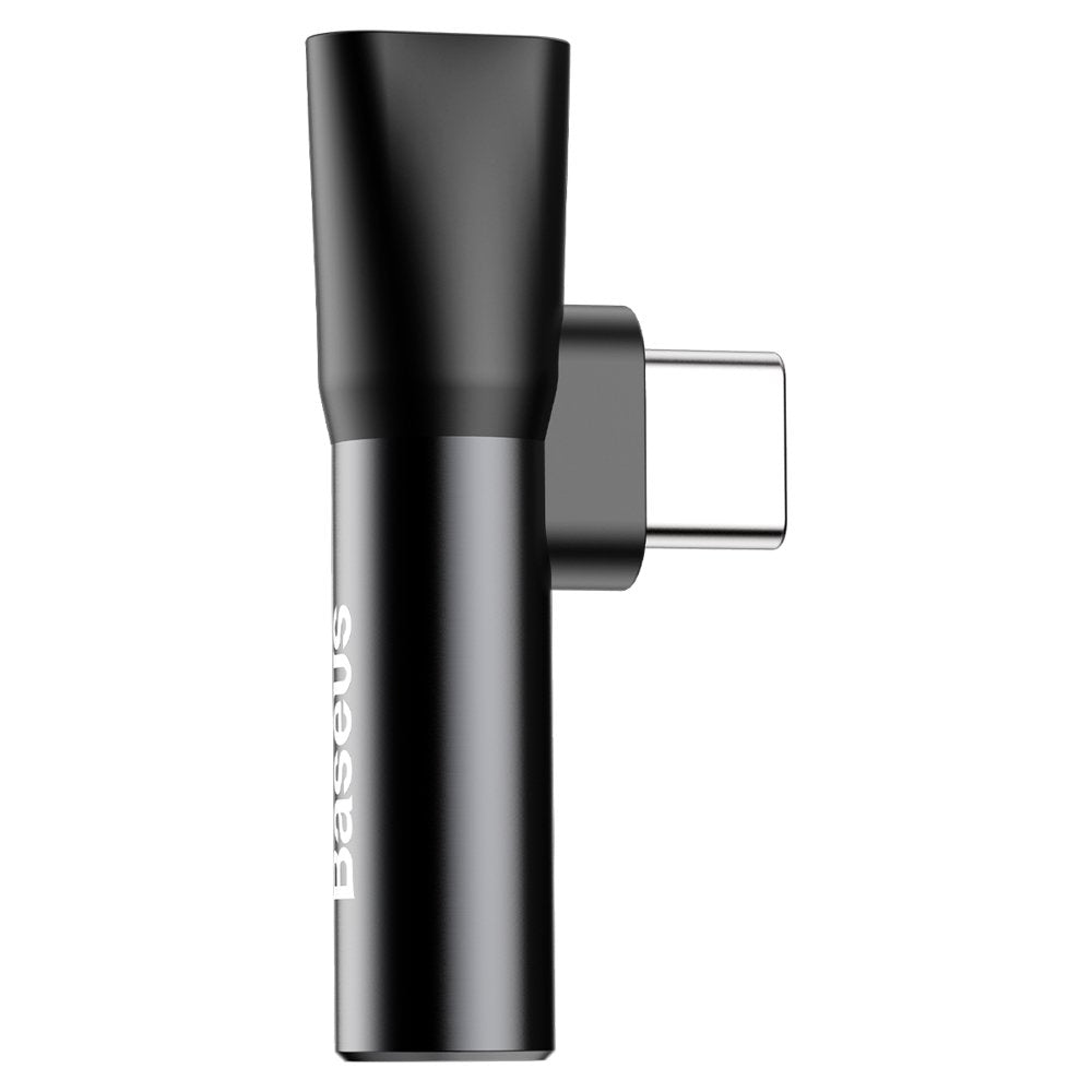 Adattatore audio USB-C - USB-C / 3,5 mm Baseus L41, nero CATL41-01