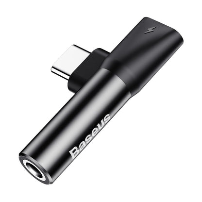 Adattatore audio USB-C - USB-C / 3,5 mm Baseus L41, nero CATL41-01