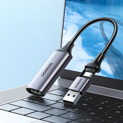 Adattatore audio e video USB-A / USB-C - HDMI UGREEN CM489, grigio 