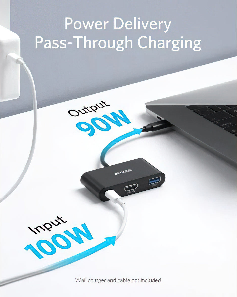 Adattatore Audio e Video USB-C - USB-C / HDMI / USB-A Anker PowerExpand, Nero A8339HA1