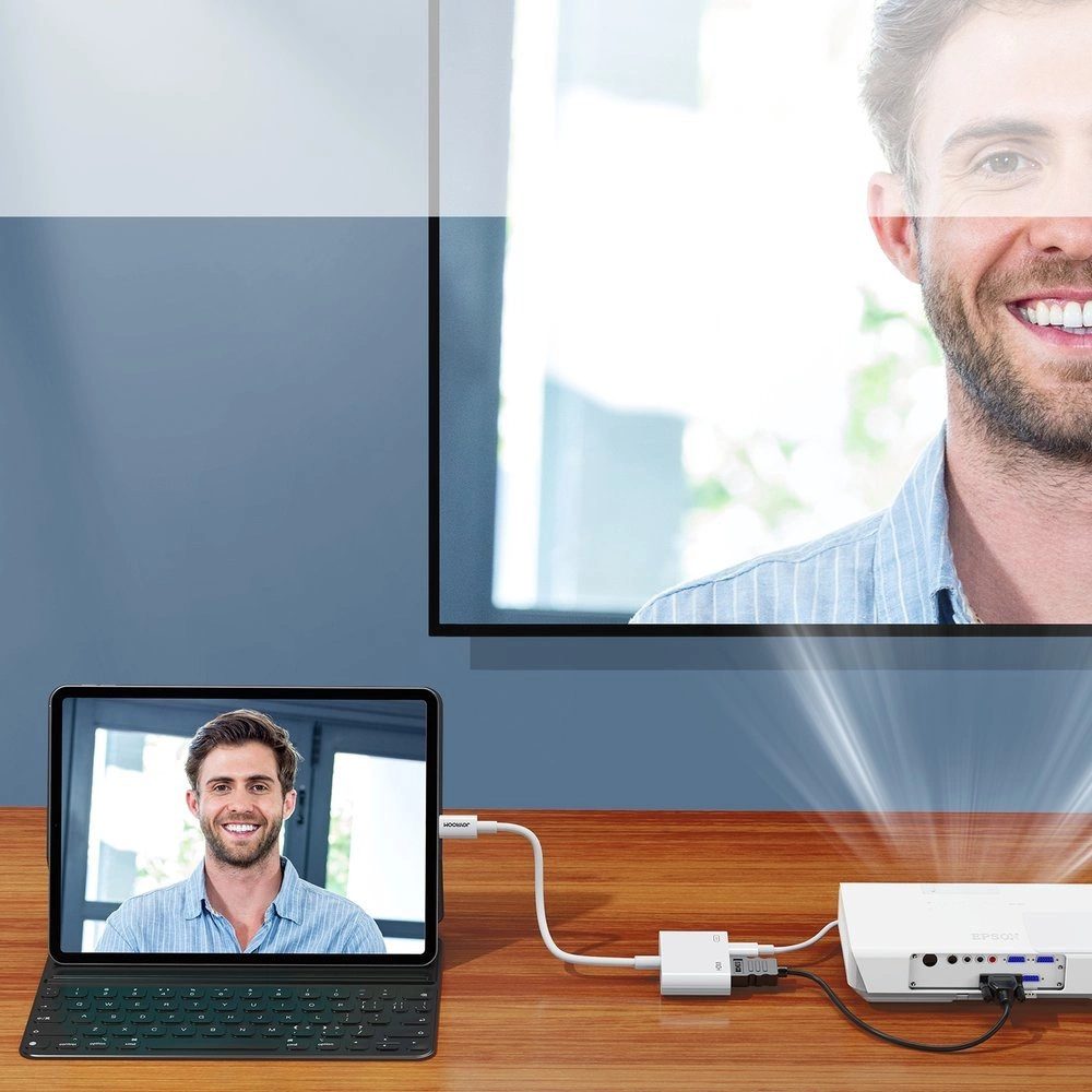 Adattatore Audio e Video Lightning - HDMI / Lightning Joyroom S-H141, Bianco