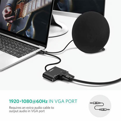 Adattatore Video UGREEN CM449, USB-A - HDMI / VGA, Grigio