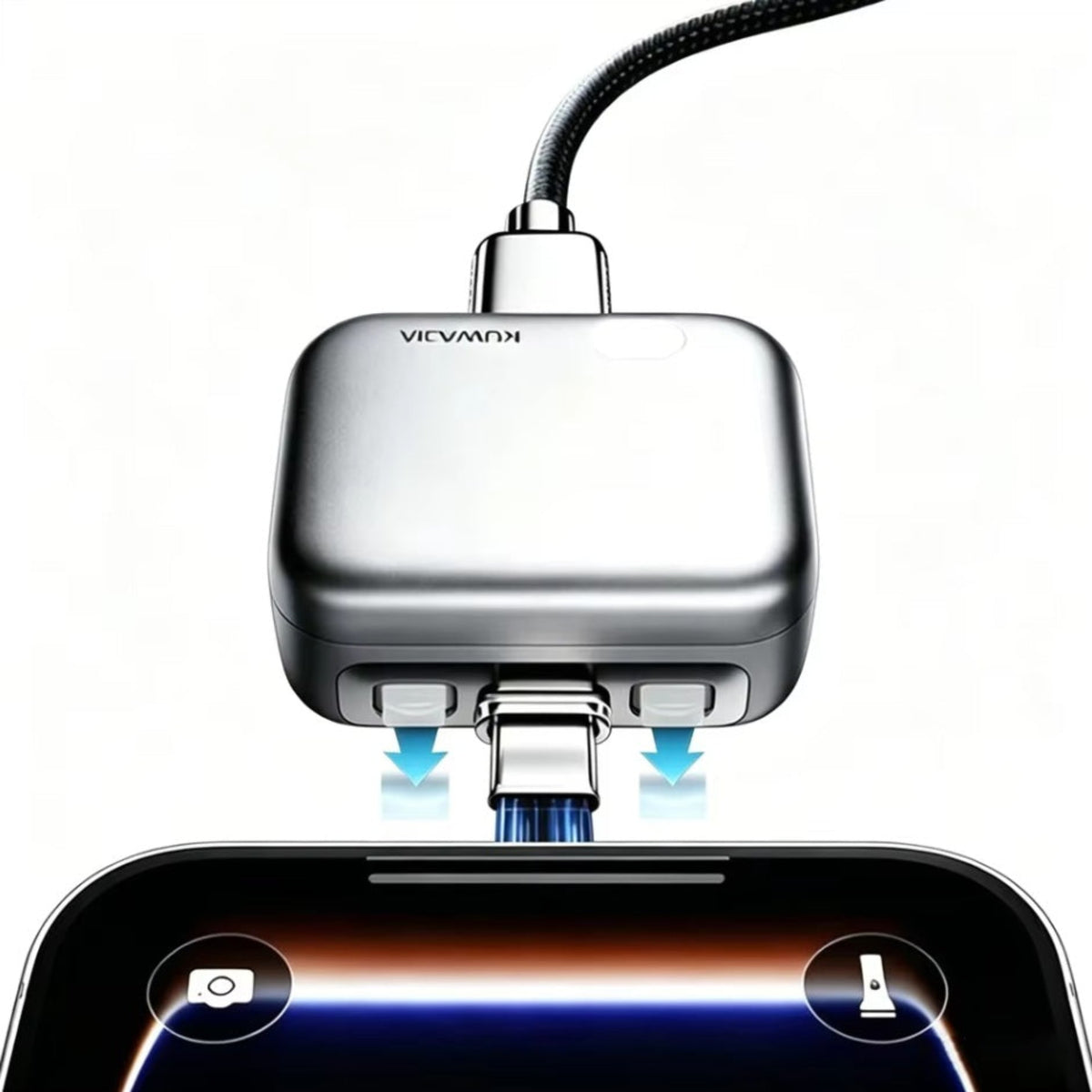 Adattatore Auto Disconnect USB-C Forward KH-51 per Alimentazione con Disconnessione Automatica e Protezione Batteria, Argento