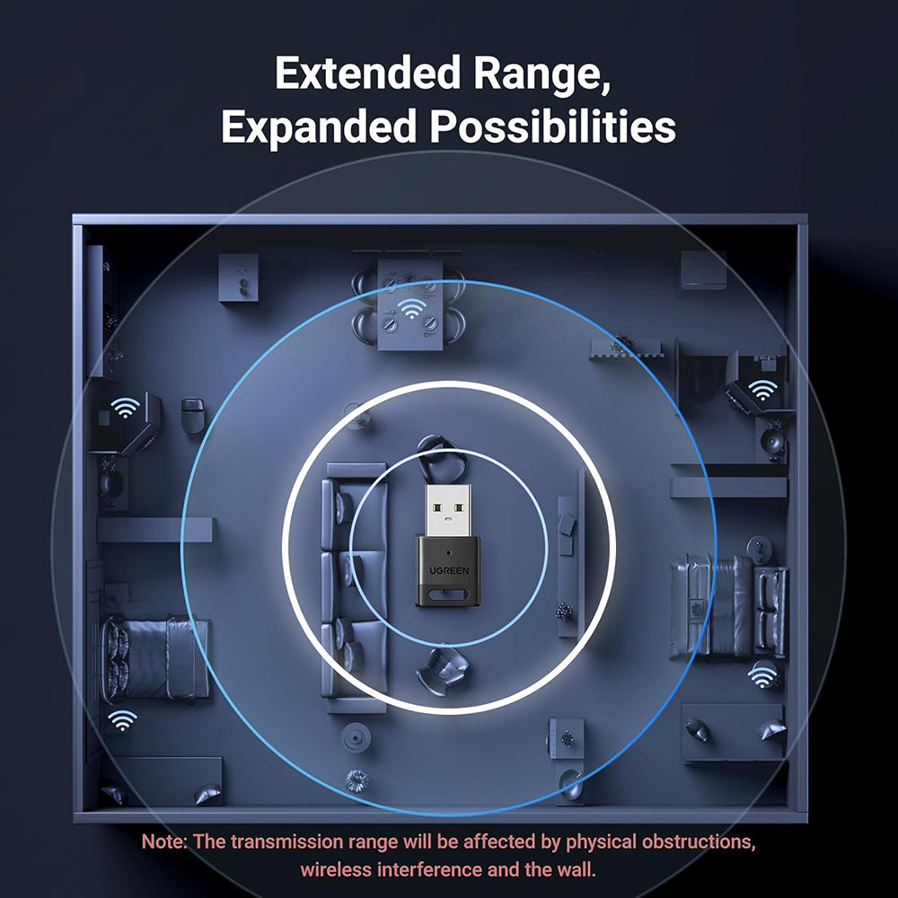 Adattatore Bluetooth USB UGREEN CM591 (35995), Nero
