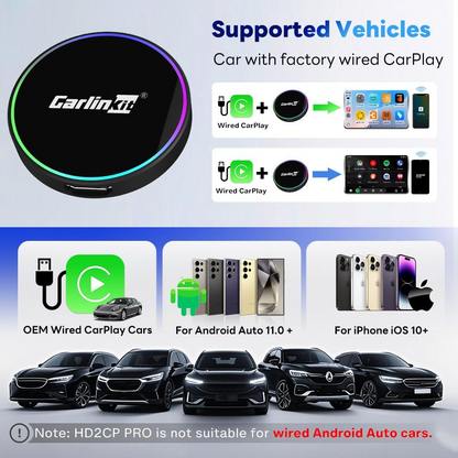Adattatore Carplay / Android Auto Wireless Carlinkit HD2CP Pro per Apple iPhone / Serie Android