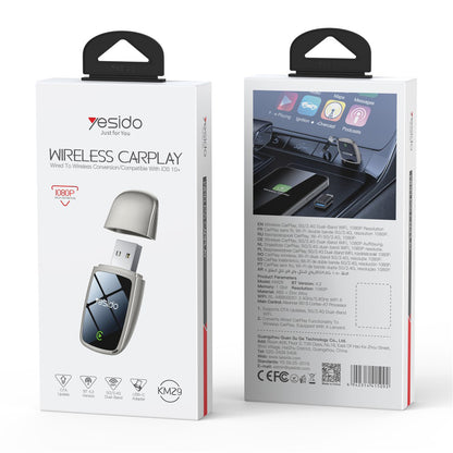 Adattatore Carplay Wireless Yesido KM29 per Apple iPhone Series