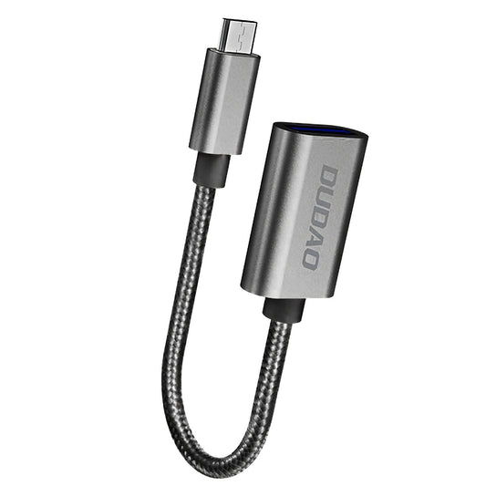 Adattatore Dudao L15M da microUSB a USB-A OTG, nero