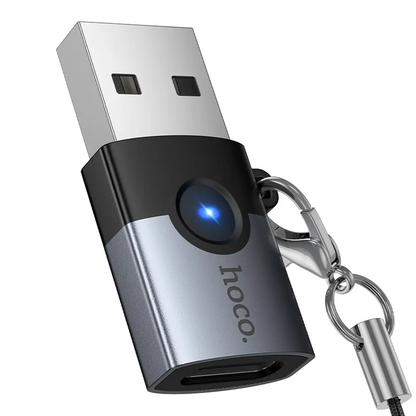 Adattatore Dati e Ricarica USB-C - USB-A HOCO UA46B, Grigio