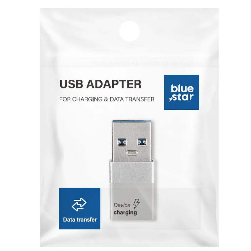 Adattatore Dati e Ricarica USB-C - USB-A Blue Star, Bianco