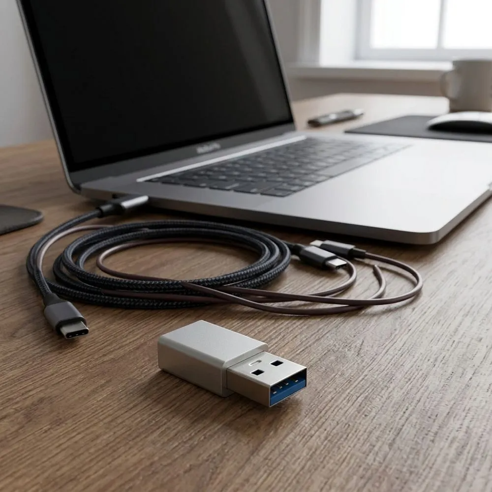 Adattatore Dati e Ricarica USB-C - USB-A Blue Star, Bianco
