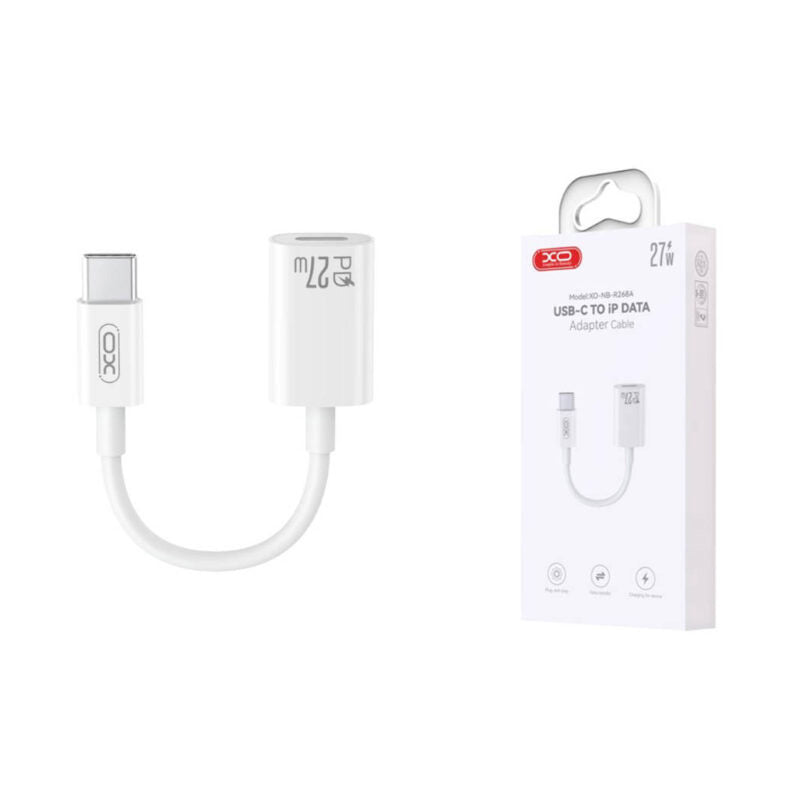 Adattatore Dati e Ricarica USB-C - Lightning XO Design NB-R268A, Bianco