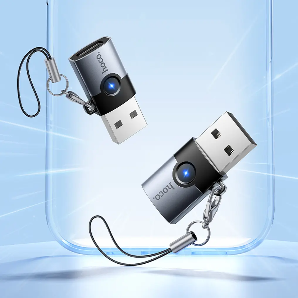 Adattatore Dati e Ricarica USB-C - USB-A HOCO UA46B, Grigio