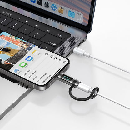 Adattatore Dati e Ricarica Lightning - USB-C McDodo OT-0180 Pigeon Display, Nero