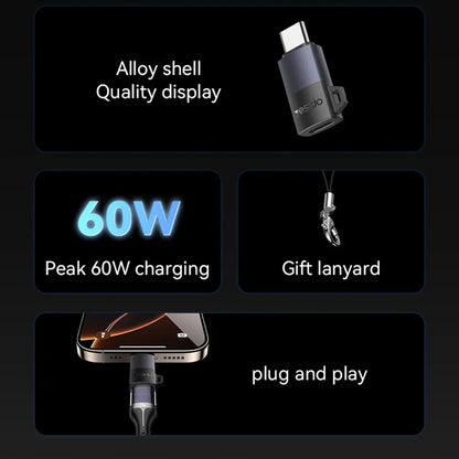 Lightning Data and Charging Adapter - USB-C Yesido GS28, Gray