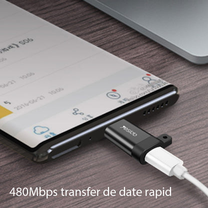 Adattatore Dati e Ricarica microUSB - USB-C Yesido GS04, Nero