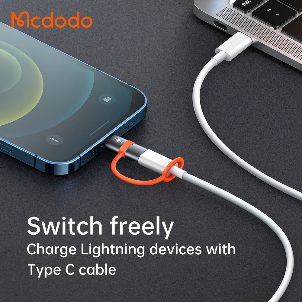 USB-C - Lightning McDodo OT-0510 Data and Charging Adapter, Gray