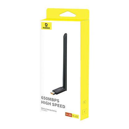 Adattatore wireless FastJoy di Baseus, doppia banda, 650 Mbps, nero B01317600111-02 