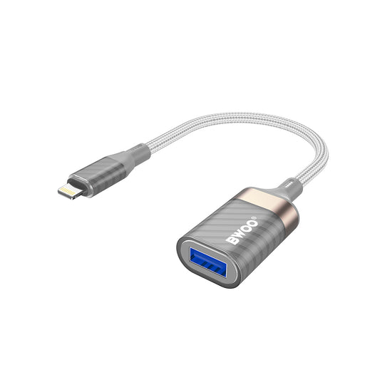 Adattatore OTG Lightning - USB-A BWOO BZ70, Grigio
