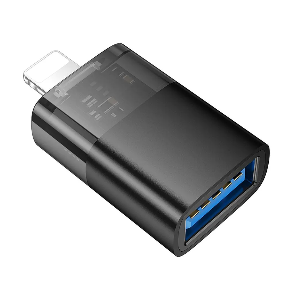 Adattatore OTG Lightning - USB-A HOCO UA36, Nero