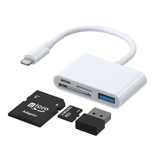 Joyroom OTG Lightning - USB-A / microSD Joyroom, bianco S-H142