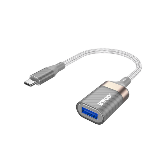 Adattatore OTG USB-C - USB-A BWOO BZ69, Grigio