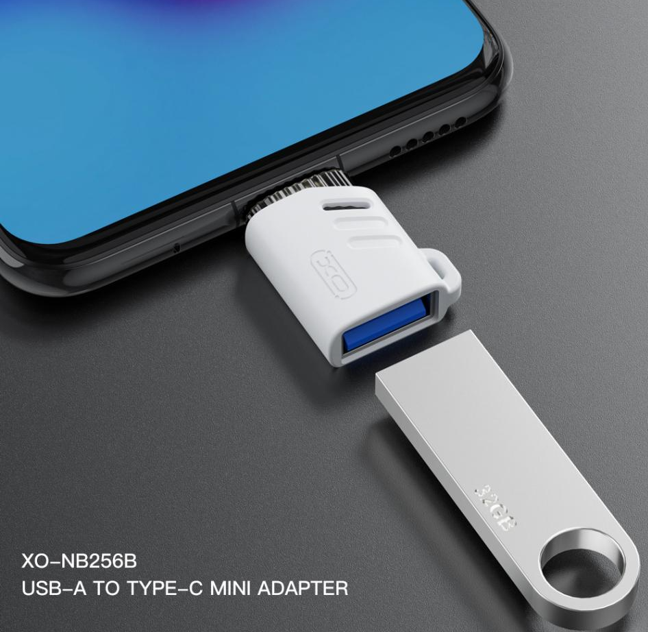 Adattatore OTG USB-C - USB-A XO Design NB256B, Bianco