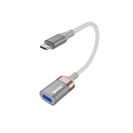 Adattatore OTG USB-C - USB-A BWOO BZ69, Grigio