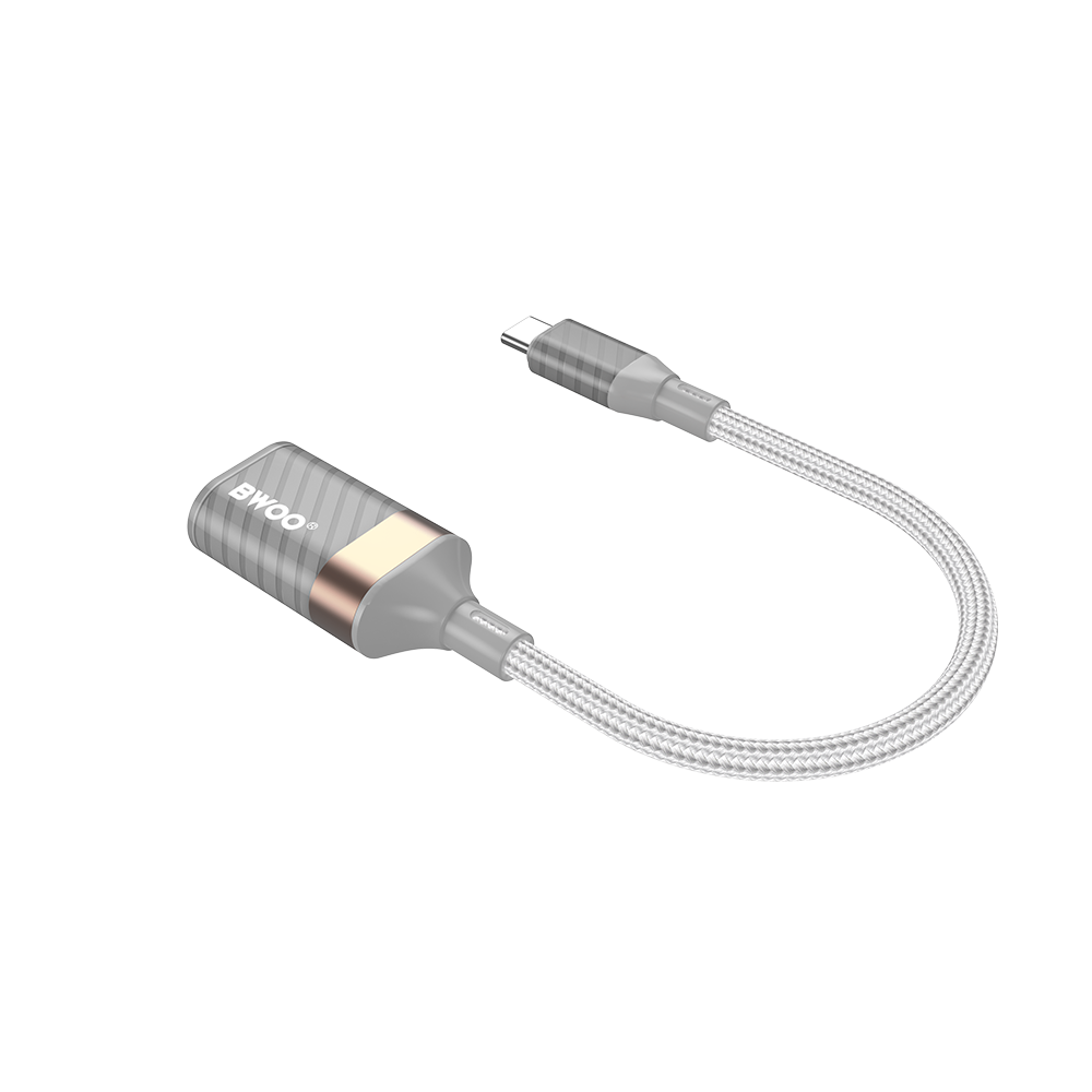 Adattatore OTG USB-C - USB-A BWOO BZ69, Grigio
