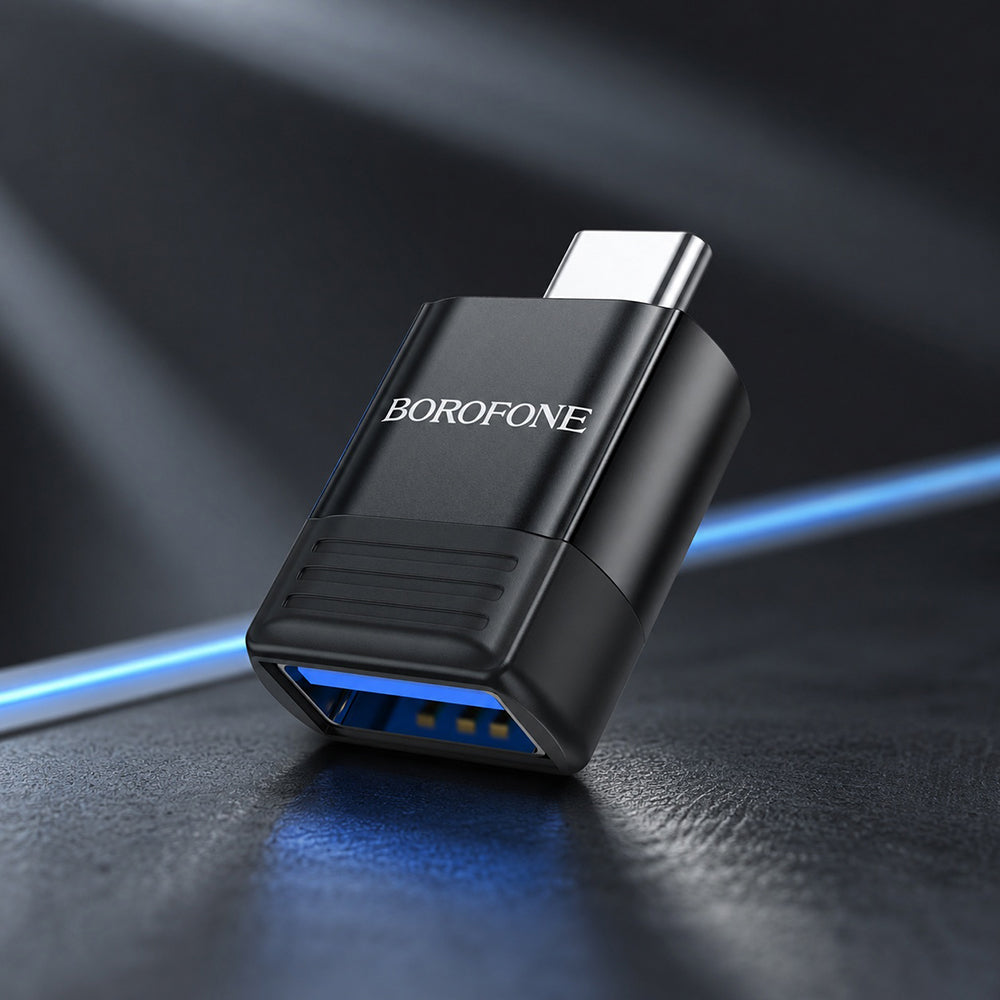 Adattatore OTG USB-C - USB-A Borofone BV18, Nero