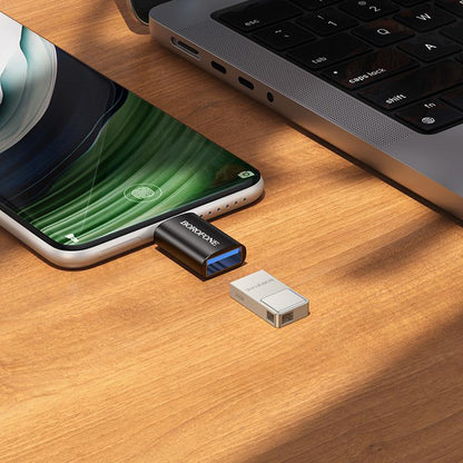 Adattatore OTG USB-C - USB-A Borofone BV26C, Nero