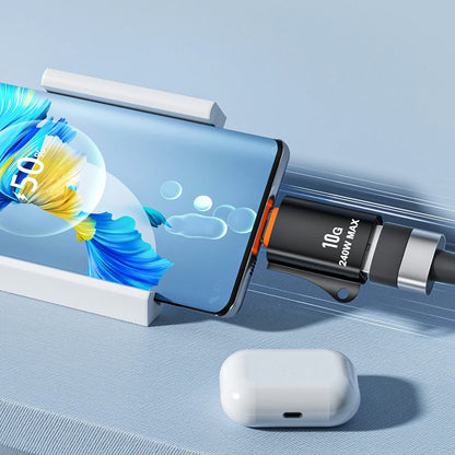 Adattatore OTG USB-C - USB-A Techsuit A1 HyperPort, Nero Arancione