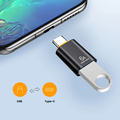 Adattatore OTG USB-C - USB-A Techsuit A2 HyperPort, Nero Arancione