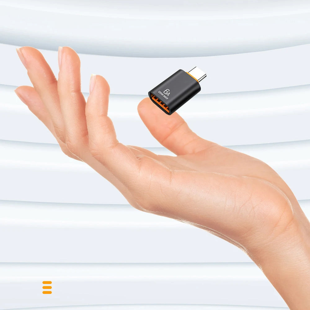 Adattatore OTG USB-C - USB-A Techsuit A2 HyperPort, Nero Arancione