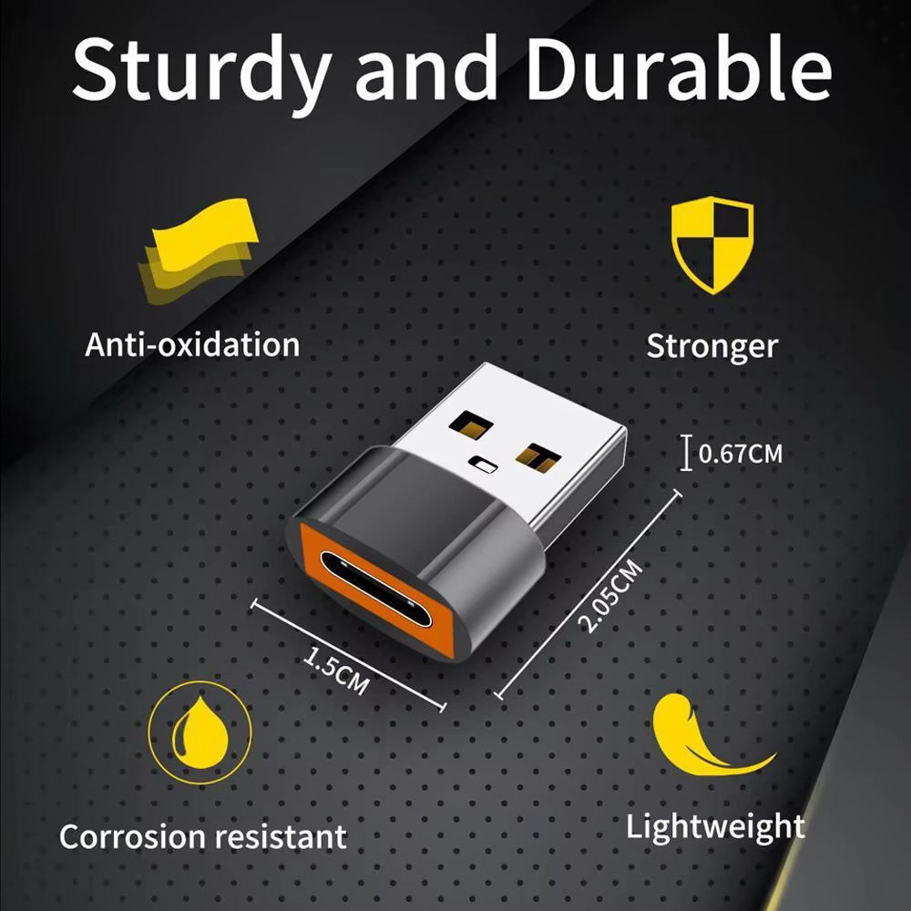 Adattatore Dati e Ricarica USB-C - USB-A Techsuit A4 HyperPort, Nero Arancione