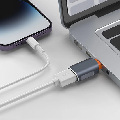 Adattatore OTG USB-C - USB-A Techsuit A9 SlateVolt, Grigio Arancione