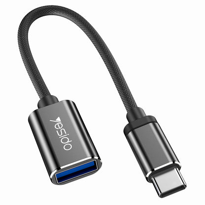 Adattatore OTG USB-C - USB-A Yesido GS01, Nero