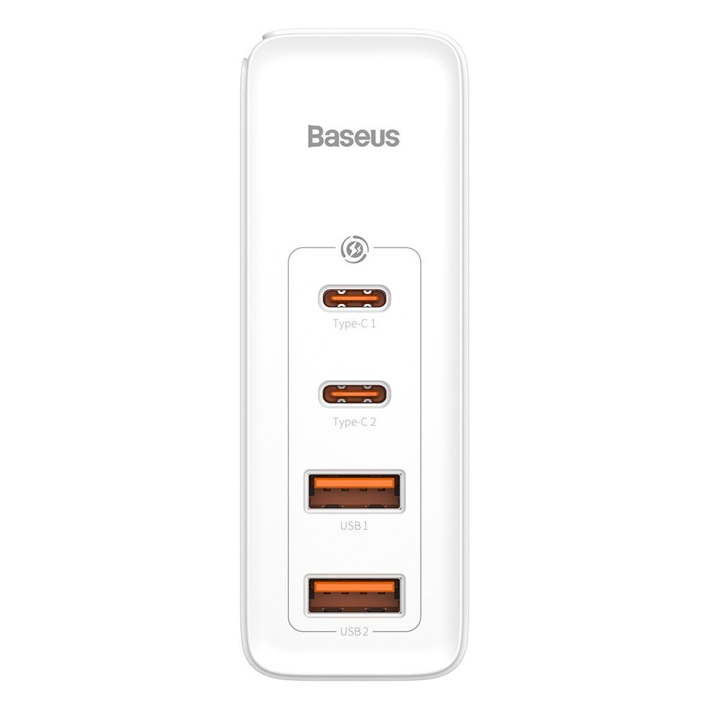 Caricatore di rete Baseus GaN2 Pro, 100W, 3A, 2 x USB-A - 2 x USB-C, bianco CCGAN2P-L02