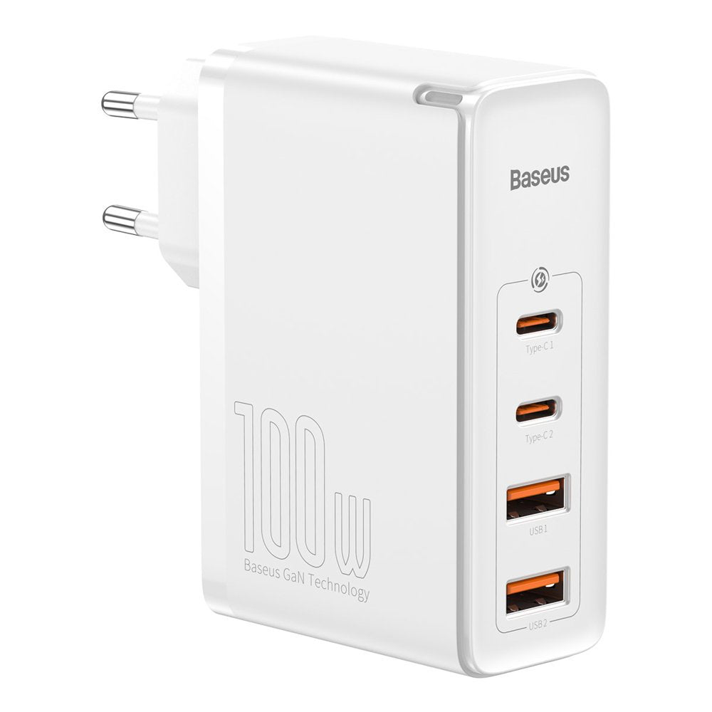 Caricatore di rete Baseus GaN2 Pro, 100W, 3A, 2 x USB-A - 2 x USB-C, bianco CCGAN2P-L02