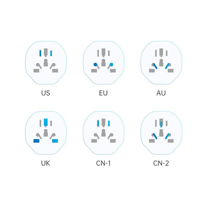 Adattatore di rete Tech-Protect US / UK / AU / AU / FI / CN - Europa, bianco 