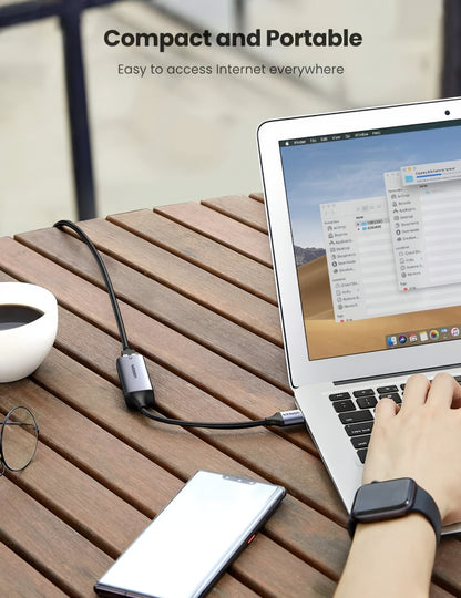 Scheda di Rete UGREEN CM209, RJ45, USB, Grigio