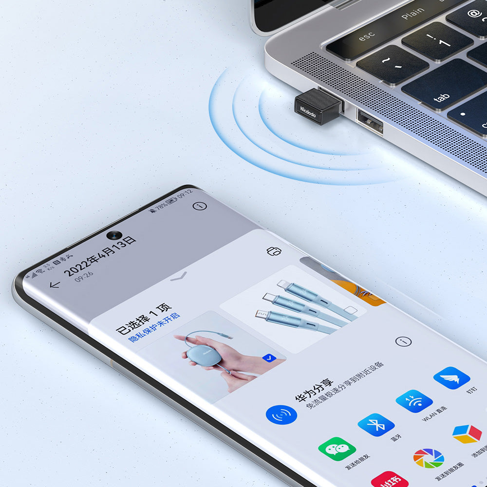 Adattatore Wireless McDodo OT-1580, Nero