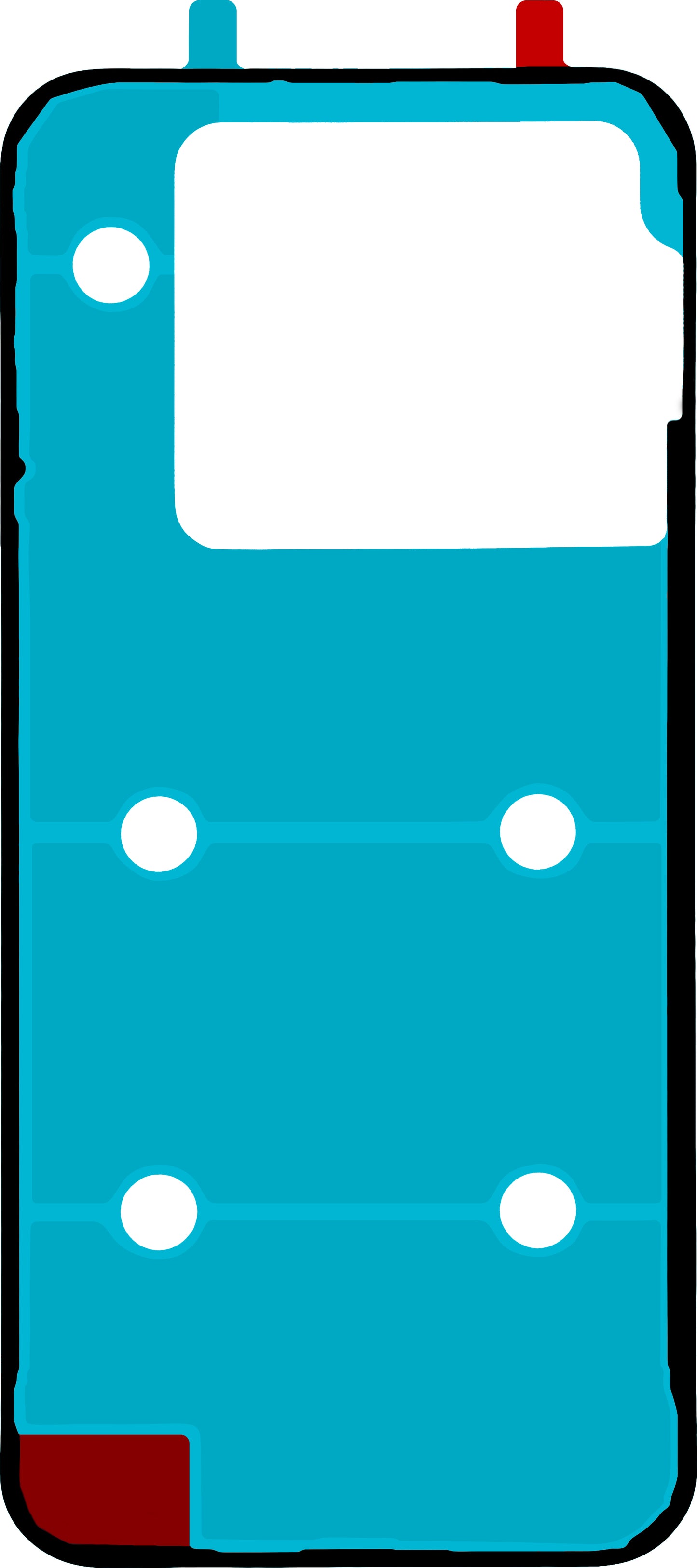 Adesivo Secondario Coperchio Batteria Realme GT 8 Pro, Service Pack 612717000925