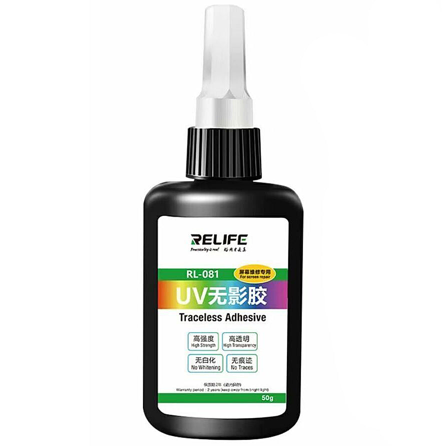 Colla Liquida UV Relife RL-081 per Pellicola Protettiva Vetro UV, 50ml